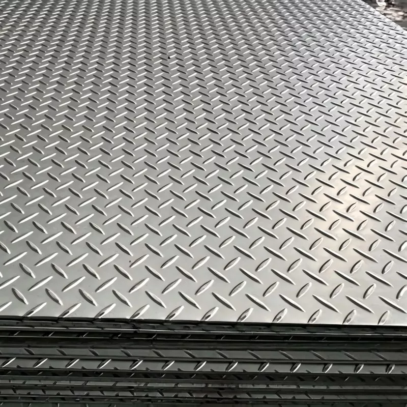 Antislip diamantmönster i rutig stålplåt